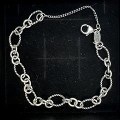 James Avery Oval Twist Charm Bracelet Sterling Silver